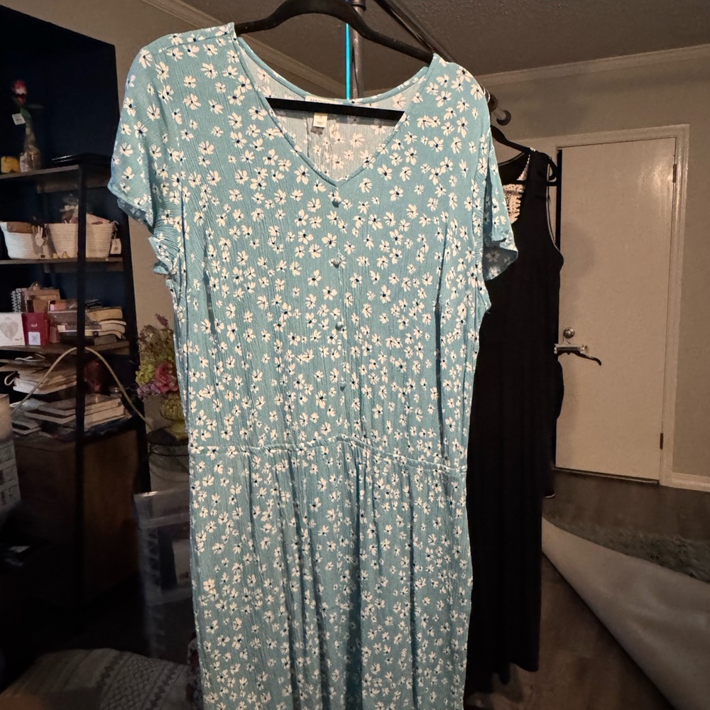 Floral green Dress